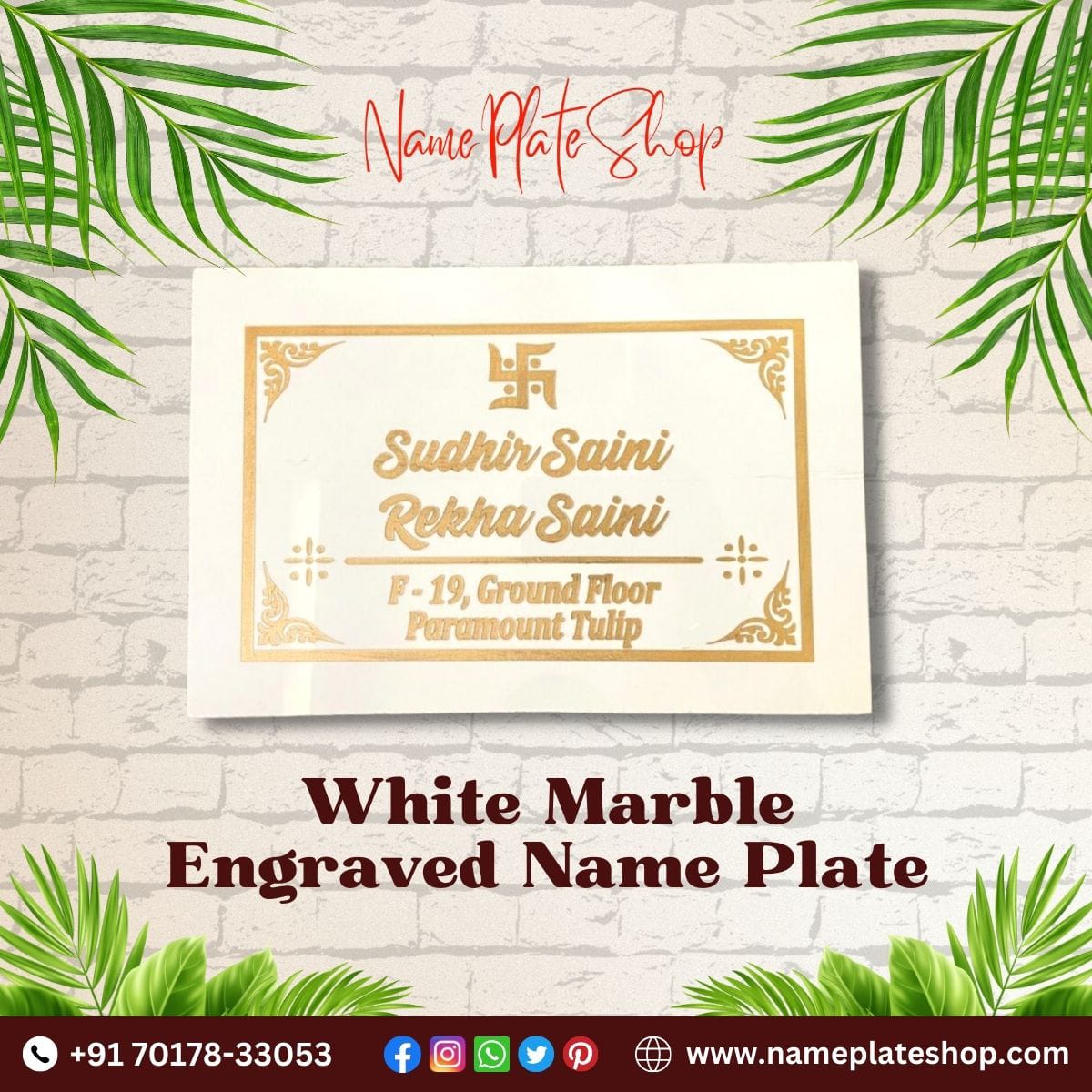 Get Your Personalized Marble Engraved Name Plate At Best Offers,Haridwar,Others,Services,77traders